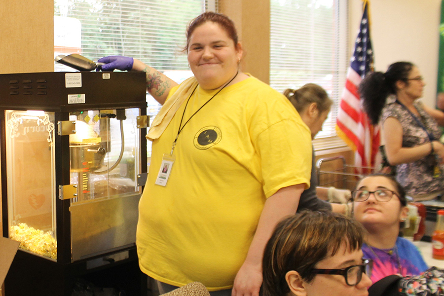 Living Resources Brain Food Cafe Program Serving Popcorn