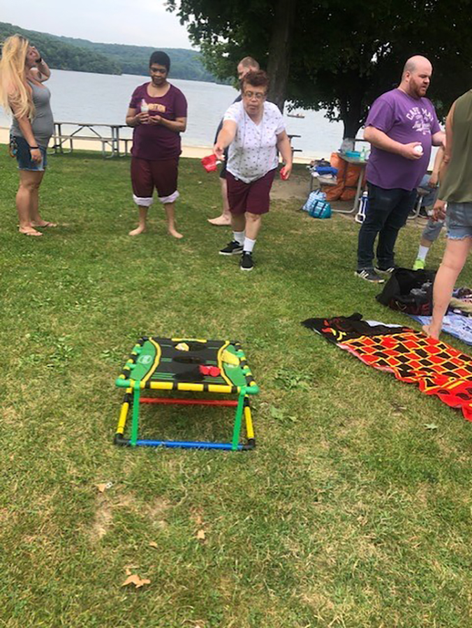 Ulster DCOP playing games during a beautiful lake day Ulster DCOP playing games during a beautiful lake day