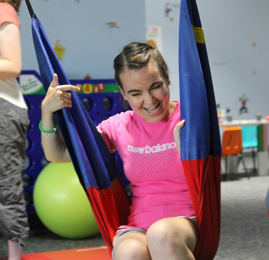 Living Resources Member Mags Having Fun in Adventure Program