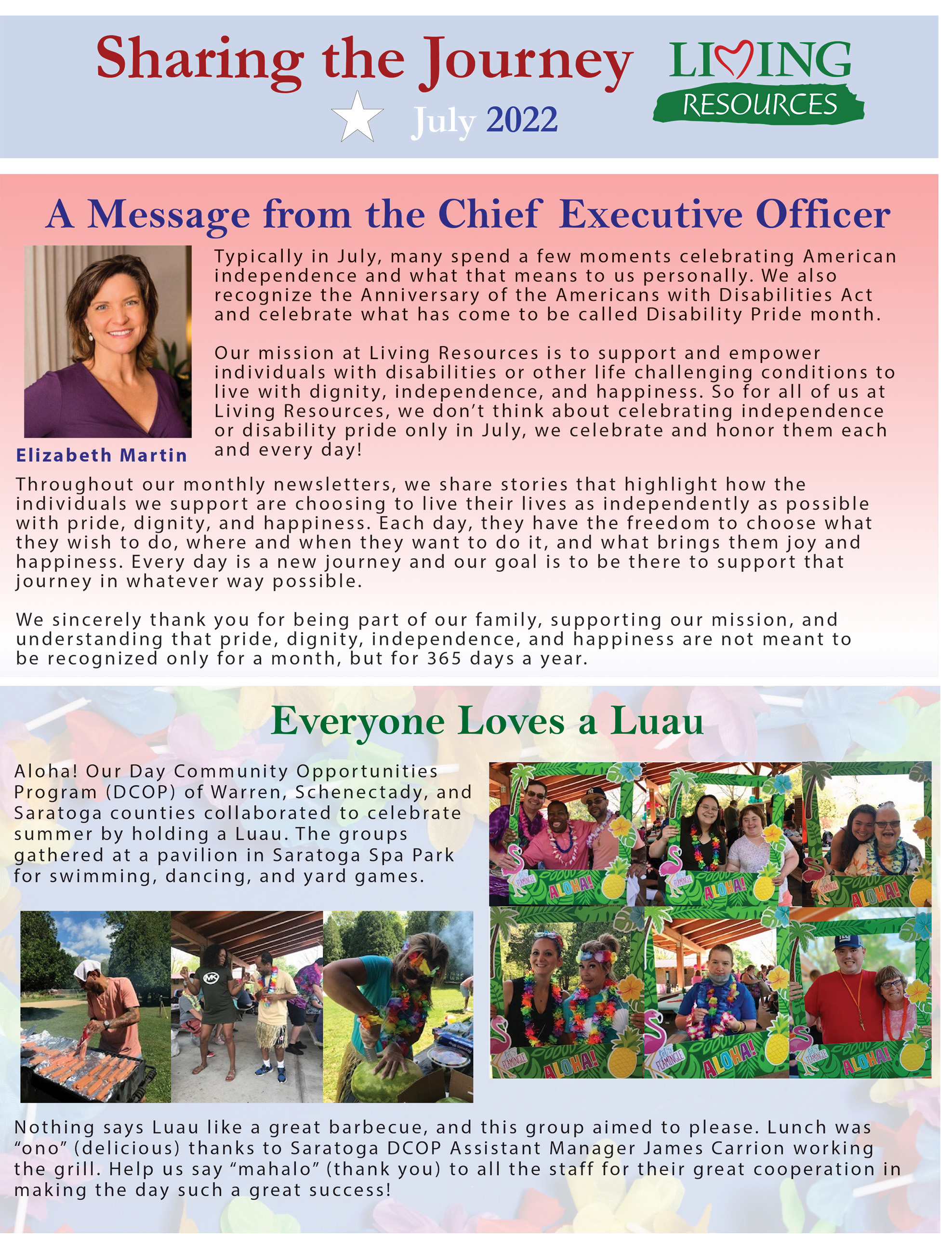 Sharing the Journey Newsletter July 2022