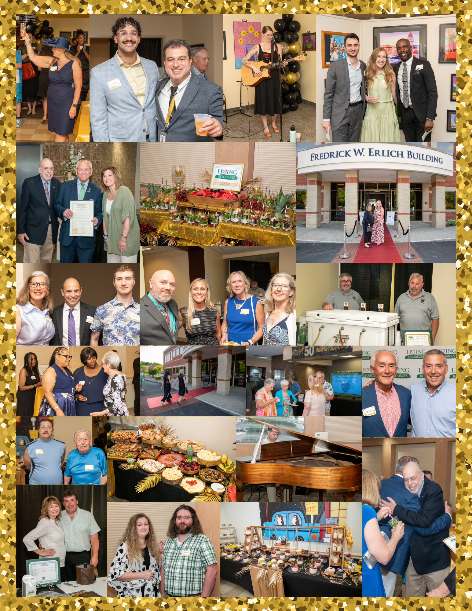 Jubilee Photo Collage for Past Events page Living Resources 14th Annual Golf Tournament, Friday, September 22, 2023