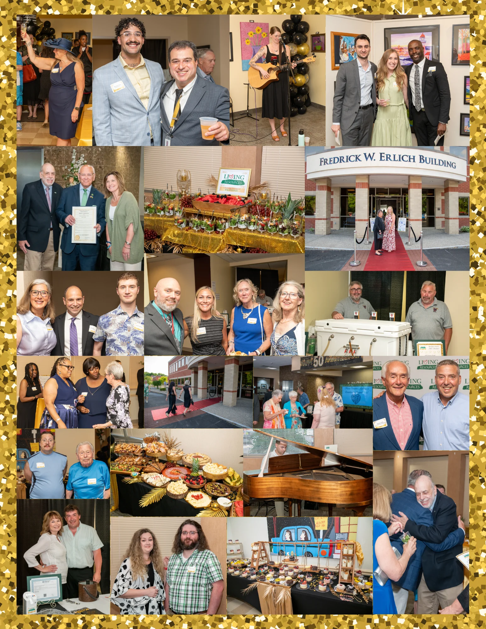Jubilee Photo Collage for Past Events page Living Resources 14th Annual Golf Tournament, Friday, September 22, 2023