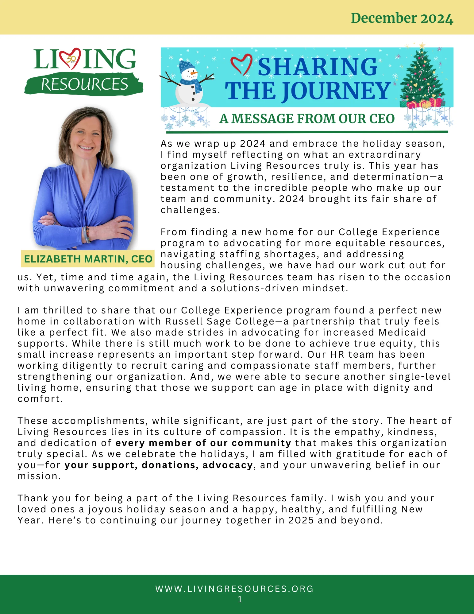 Sharing the Journey Newsletter- December2024