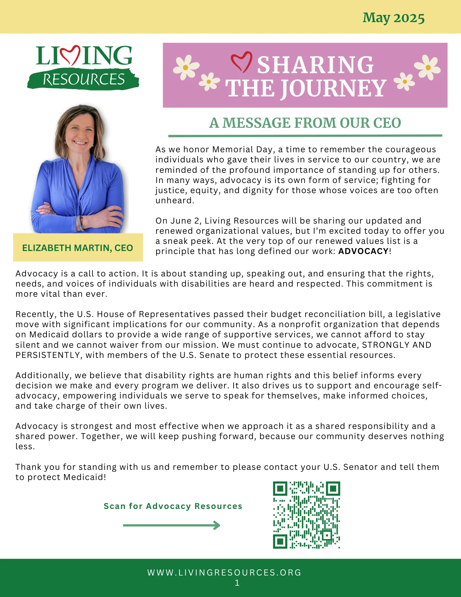 Sharing the Journey Newsletter- April 2025