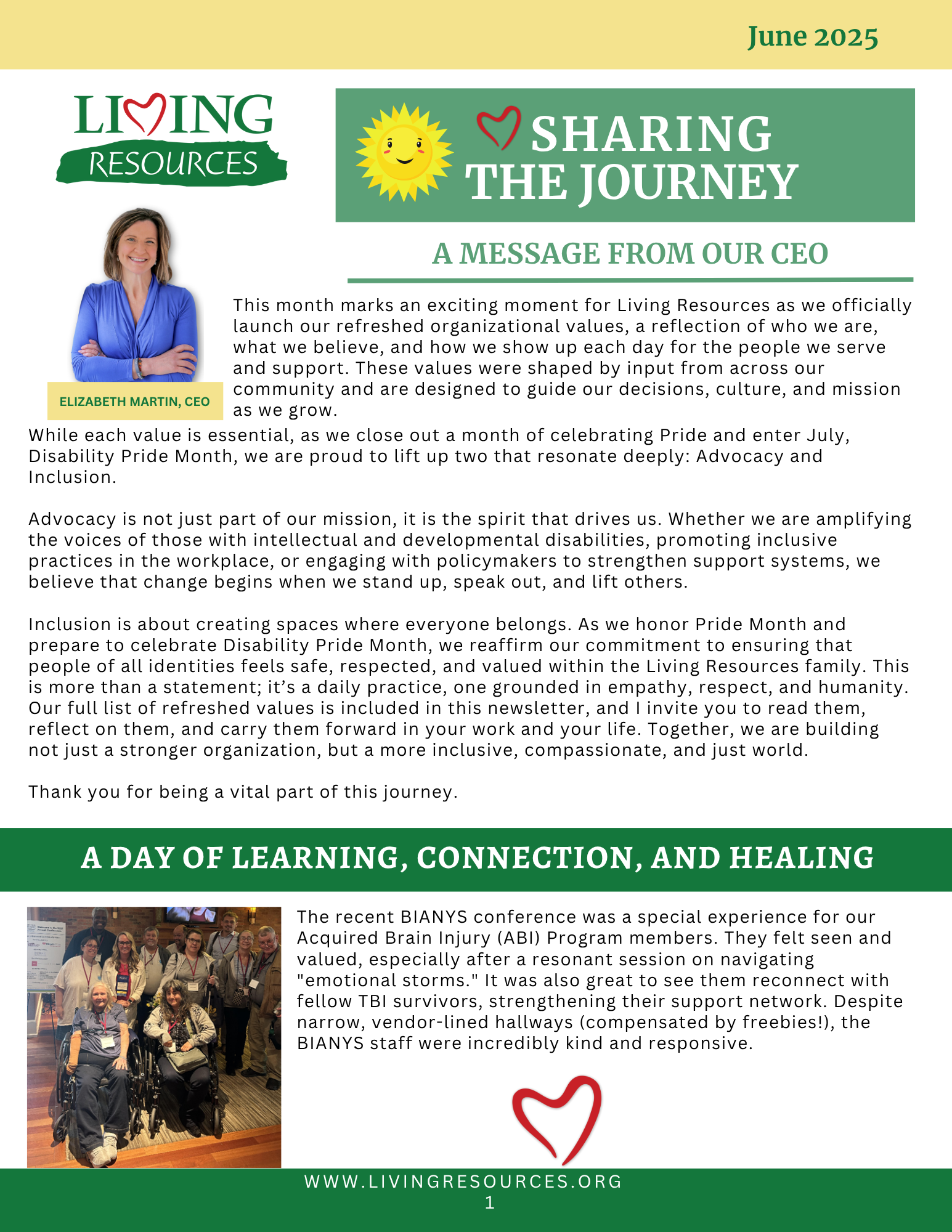 Sharing the Journey Newsletter- April 2025