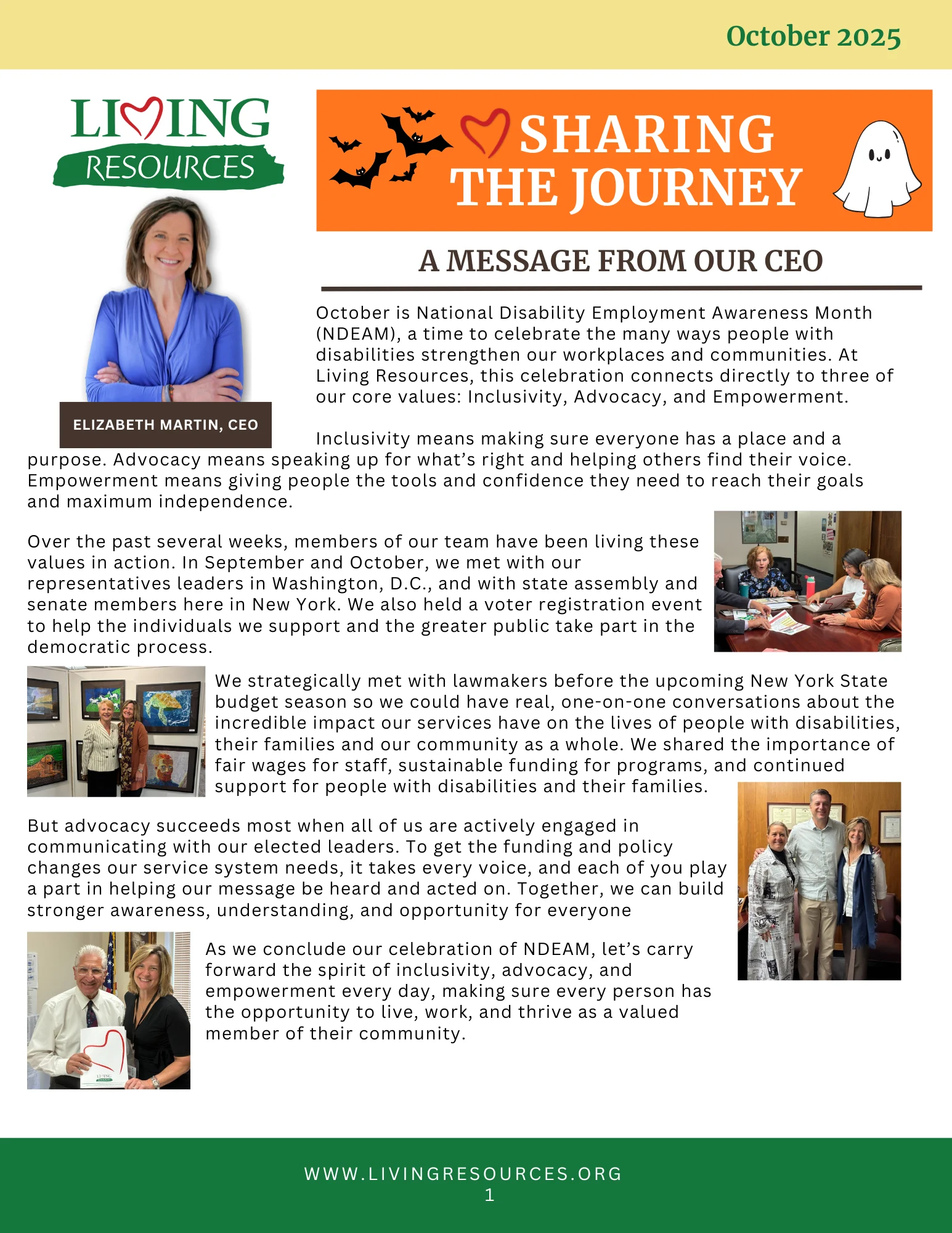 Sharing the Journey Newsletter- October 2025