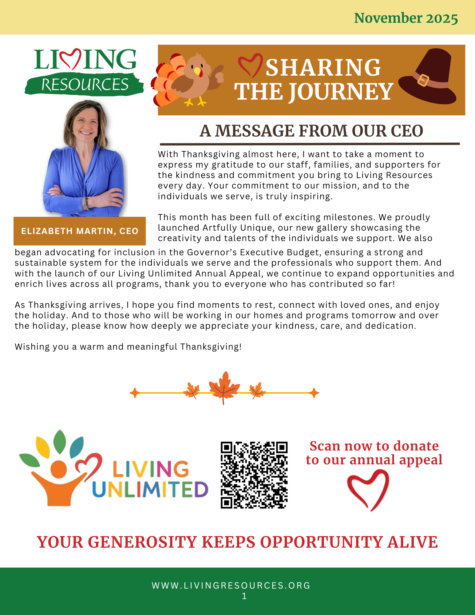 Sharing the Journey Newsletter- October 2025