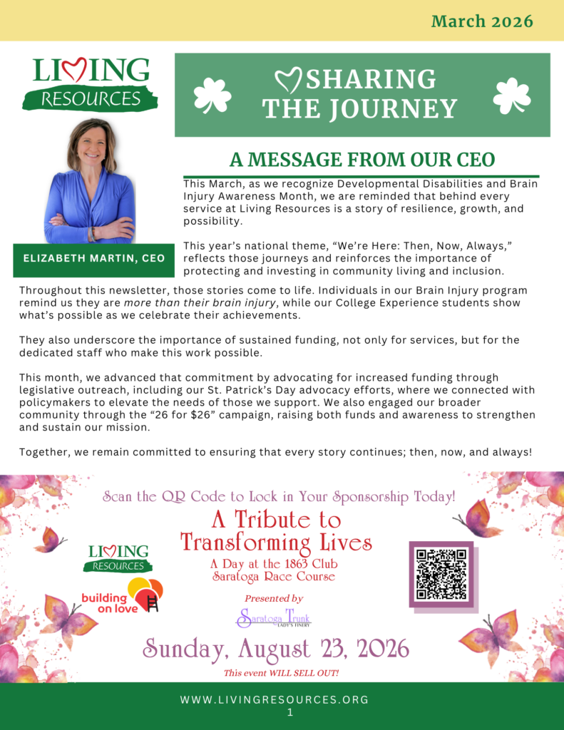 Sharing the Journey Newsletter- March 2026