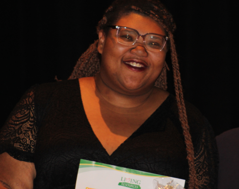 Day Services Awards 8 A living resources staff member receives a starlight award.