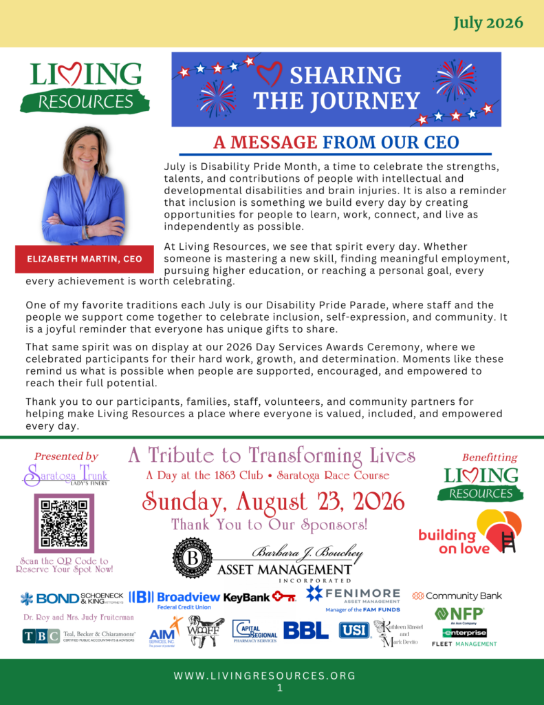 Sharing the Journey Newsletter- July 2026